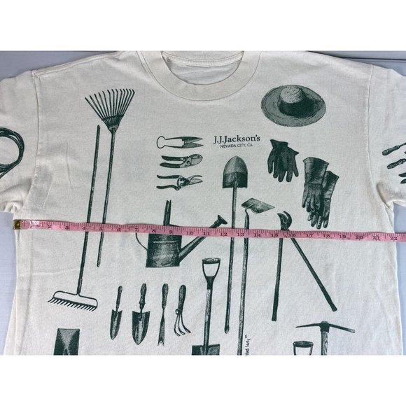 Gardening Tools AOP 90s Vintage Tshirt Size L Made In USA *No Tag* - Picture 7 of 7